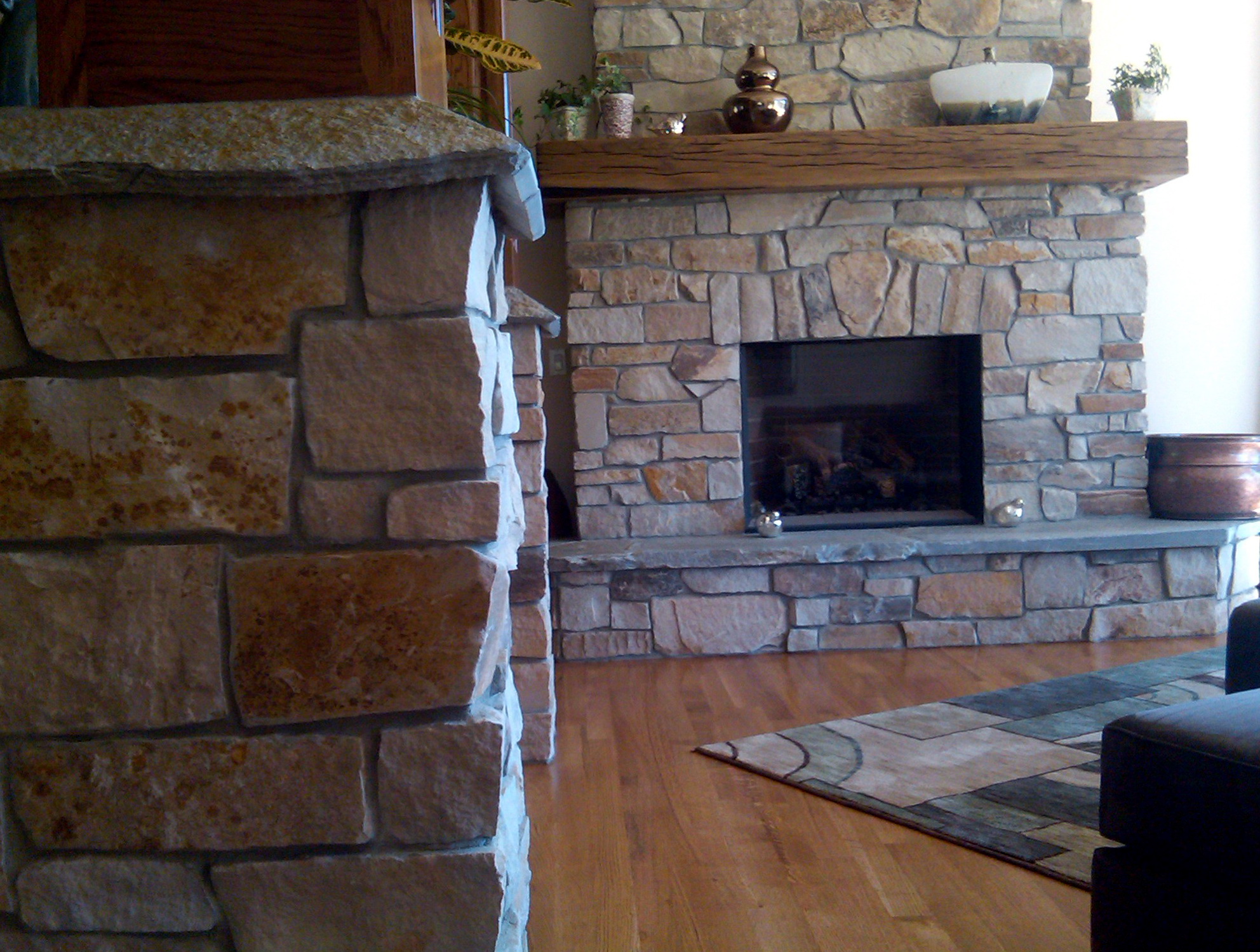 Natural Stone Veneer Fireplace | Home Design Ideas